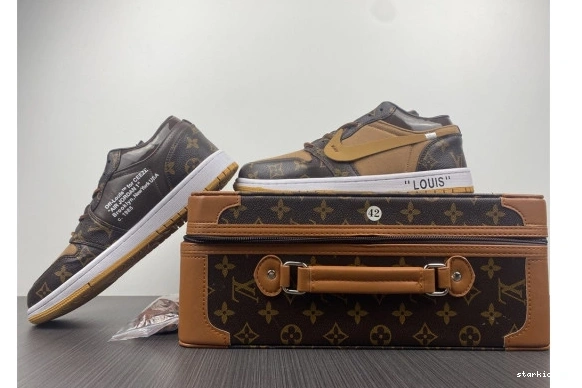 CASE) Low -LouiV 1 AIR Top WHITE-LouiV (WITH O-W JORDAN 0103